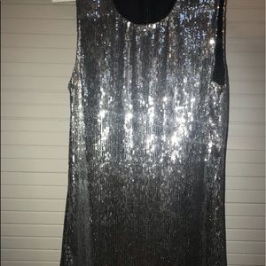 Miss Me Collection Sequin dress in Silver.